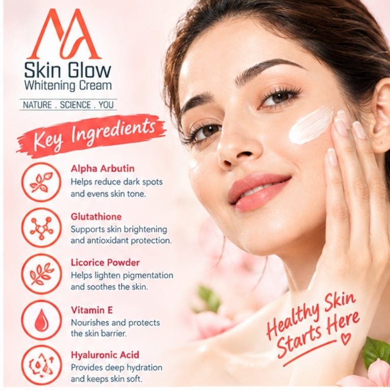 MA Skin Glow Whitening Cream – Brightening & Hyperpigmentation Care – 30g - Image 4