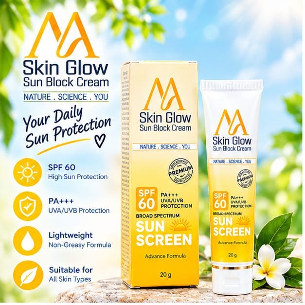 AM Skin Glow Sunblock Cream SPF 60 – PA+++ UVA/UVB Protection | 30g - Image 4
