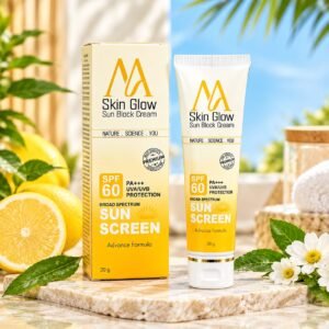 AM Skin Glow Sunblock Cream SPF 60 – PA+++ UVA/UVB Protection | 30g